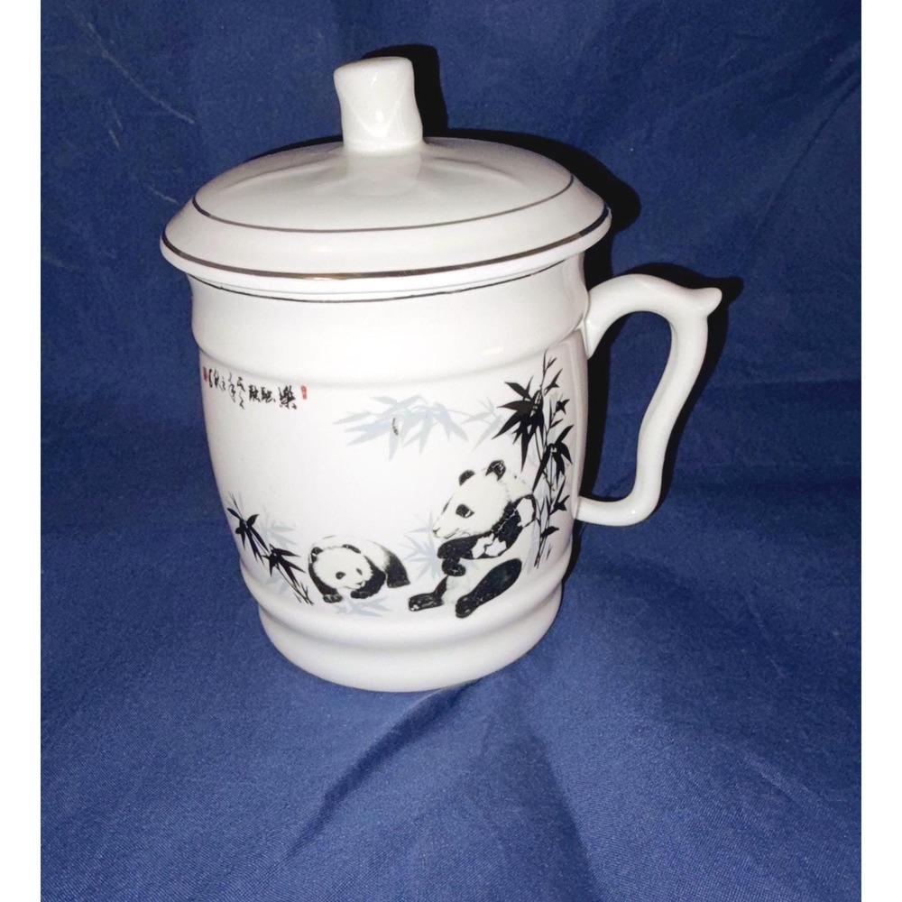 Yinlun Ceramics Panda Bear Tea Mug with Lid – Asian Ceramic Cup